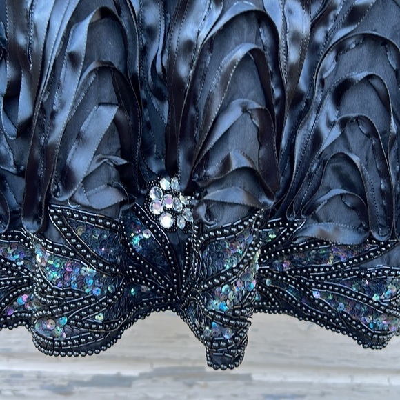 Vintage 90s Y2K Silk Beaded De Oscar Collection Formal Event Women’s jacket 16 5 - Picture 3 of 9